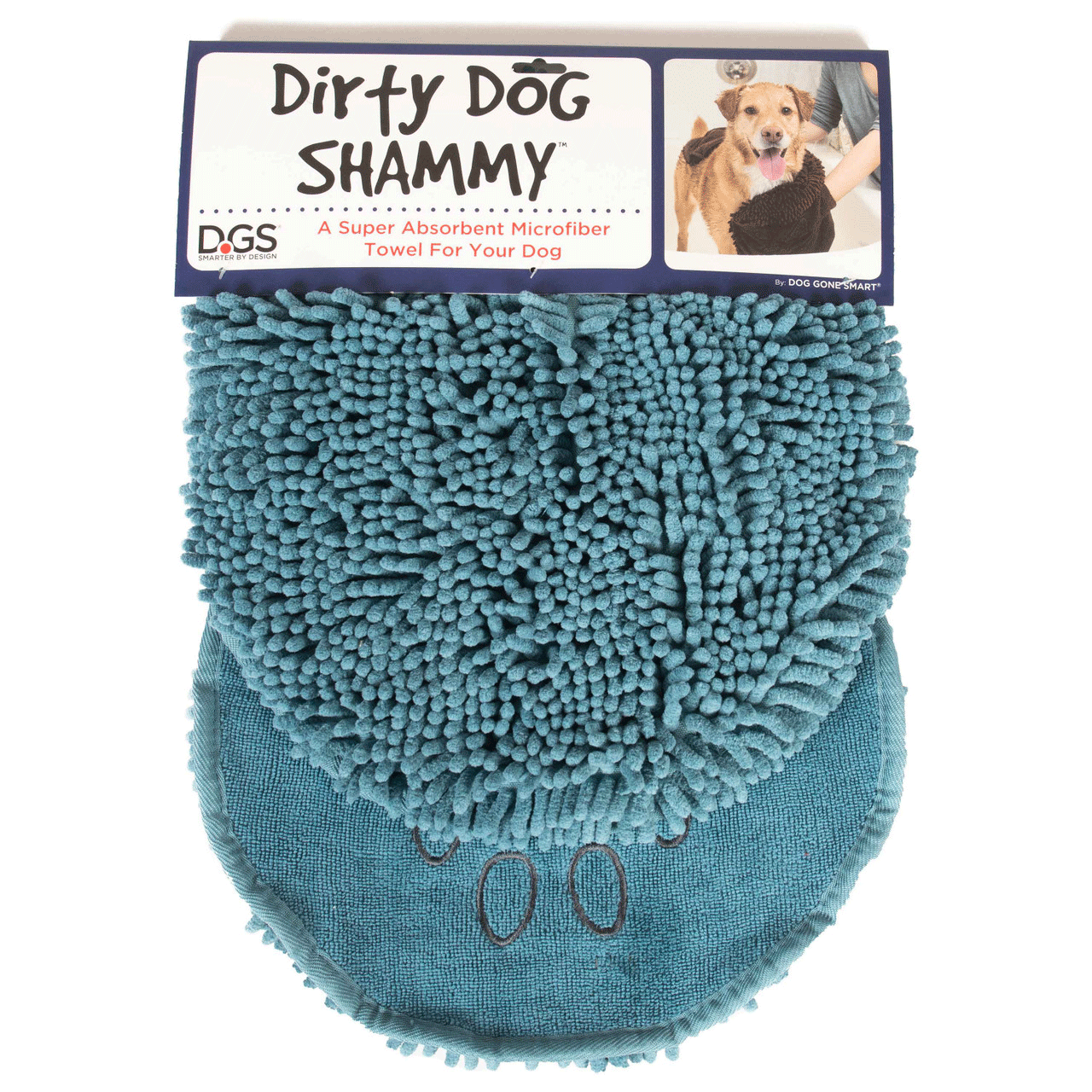 King Wholesale Pet Supplies - DGS Dirty Dog Shammy Towel Pacific Blue